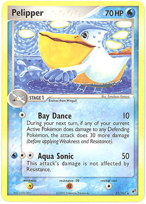 Pokemon Card - Deoxys 21/107 - PELIPPER (rare)
