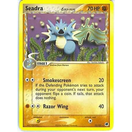 Pokemon Card - Dragon Frontiers 22/101 - SEADRA (rare)