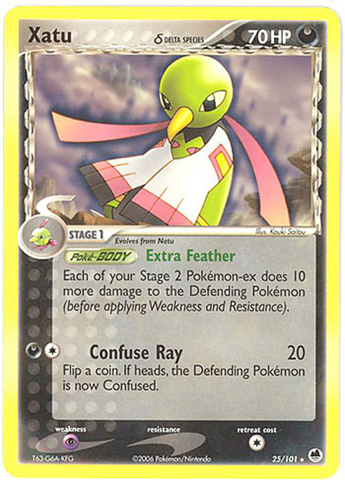 Pokemon Card Dragon Frontiers 25/101 XATU (rare)