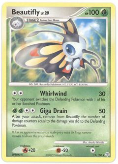Pokemon Card - Diamond & Pearl 19/130 - BEAUTIFLY (rare)