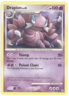 Pokemon Card - Diamond & Pearl 23/130 - DRAPION (rare)