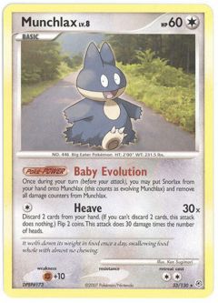 Pokemon Card - Diamond & Pearl 33/130 - MUNCHLAX (rare)