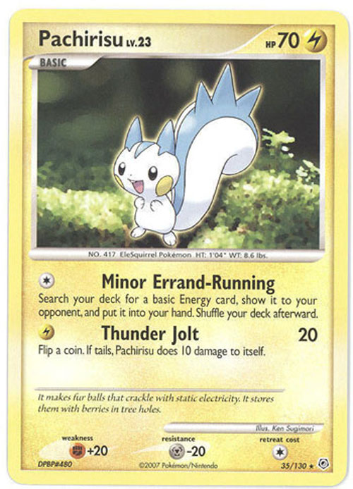 Pokemon Card - Diamond & Pearl 35/130 - PACHIRISU (rare)