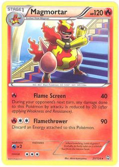 Pokemon Card - Dragons Exalted 21/124 - MAGMORTAR (rare)