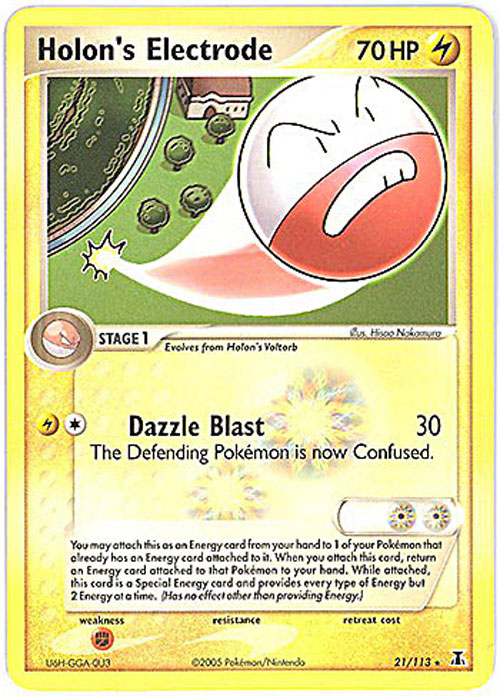 Pokemon Card - Delta Species 21/113 - HOLON'S ELECTRODE (rare)