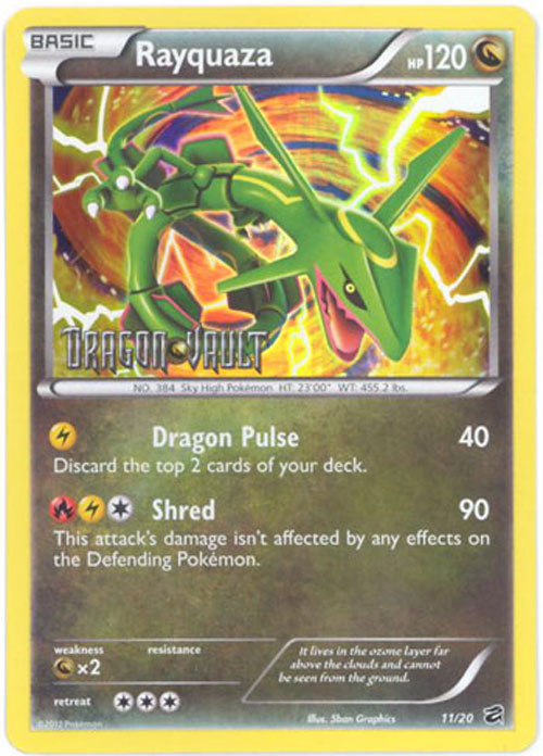 Pokemon Card - Dragon Vault 11/20 - RAYQUAZA (reverse holo-foil)
