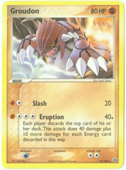 Pokemon Card - Emerald 14/106 - GROUDON (rare)