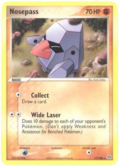 Pokemon Card - Emerald 17/106 - NOSEPASS (rare)