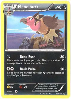 Pokemon Card - Emerging Powers 69/98 - MANDIBUZZ (rare)