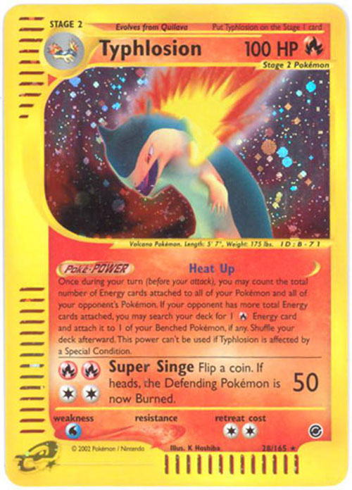Pokemon Card - Expedition 28/165 - TYPHLOSION (holo-foil)