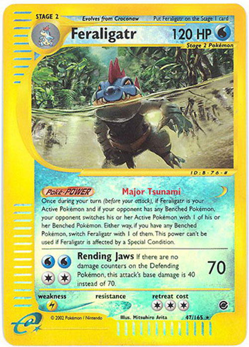 pokemon card feraligatr 041/162 - Temporal Forces discard the top 5 cards of your opponents deck Feraligatr (47) - Reverse Holofoil
