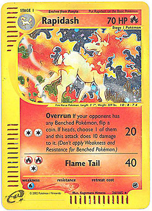 Pokemon Card - Expedition 26/165 - RAPIDASH (holo-foil)