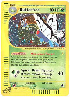Pokemon Card - Expedition 5/165 - BUTTERFREE (holo-foil)