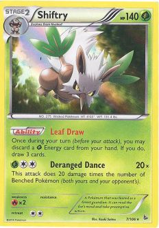 Pokemon Card - XY Flashfire 7/106 - SHIFTRY (holo-foil)