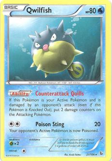 Pokemon Card - XY: Flashfire 21/106 - QWILFISH (rare)