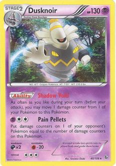 Pokemon Card - XY Flashfire 40/106 - DUSKNOIR (holo-foil)