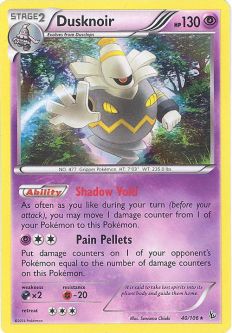 Pokemon Card - XY: Flashfire 40/106 - DUSKNOIR (holo-foil)