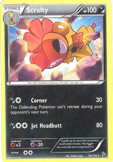Pokemon Card - XY Flashfire 59/106 - SCRAFTY (rare)