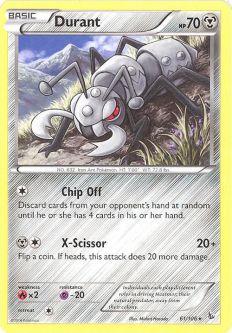 Pokemon Card - XY: Flashfire 61/106 - DURANT (rare)