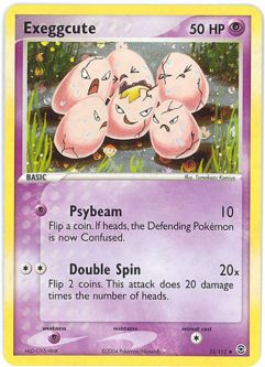 Pokemon Card - Fire Red & Leaf Green 33/112 - EXEGGCUTE (reverse holo)