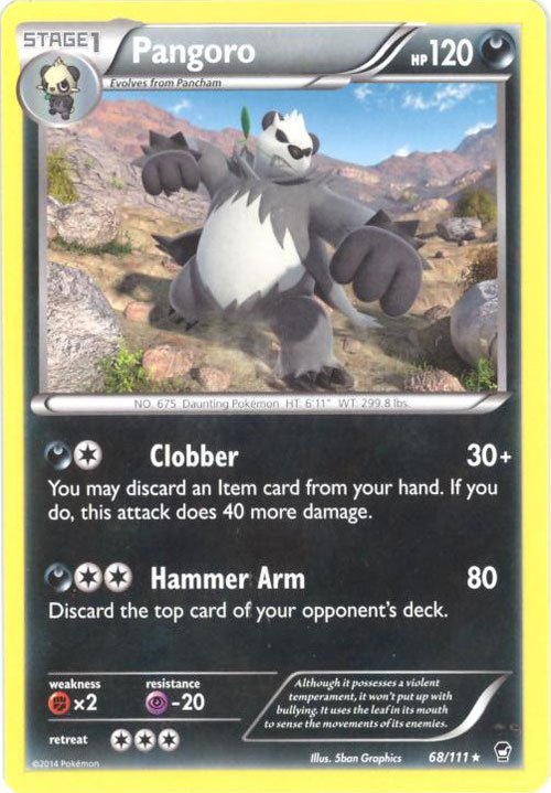 pangoro pokemon card Japanese 062/100 sv9 TCG Weakness Grass ×2 Pangoro Card Prices & Value