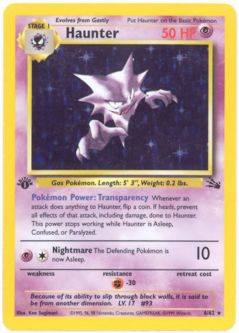 Pokemon Card - Fossil 6/62 - HAUNTER (holo-foil) **1st Edition**