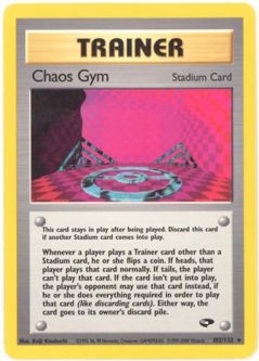 Pokemon Card - Gym Challenge 102/132 - CHAOS GYM (rare)