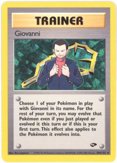 Pokemon Card - Gym Challenge 104/132 - GIOVANNI (rare)