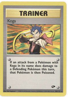 Pokemon Card - Gym Challenge 106/132 - KOGA (rare)