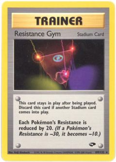 Pokemon Card - Gym Challenge 109/132 - RESISTANCE GYM (rare)