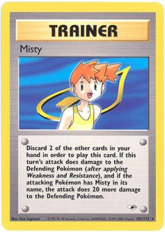 Pokemon Card - Gym Heroes 102/132 - MISTY (rare)