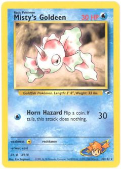 Pokemon Card - Gym Heroes 30/132 - MISTY'S GOLDEEN (rare)
