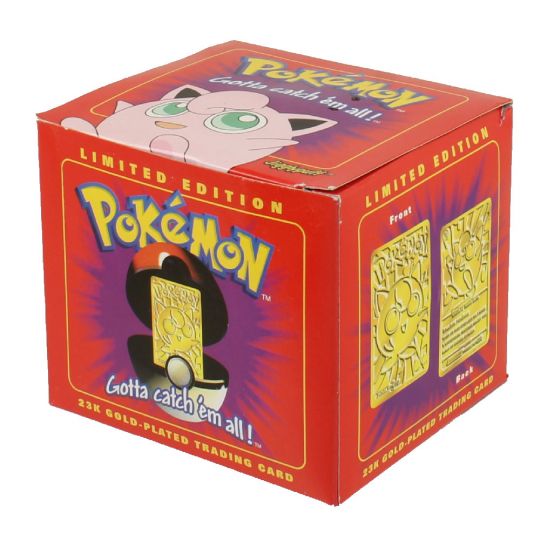 Pokemon Toys - Burger King Gold-Plated Trading Card - JIGGLYPUFF #039  (Pokeball, Card & New Box)