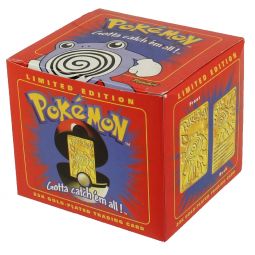 Pokemon Toys - Burger King Gold-Plated Trading Card - POLIWHIRL #061 (Pokeball, Card &  Opened Box)