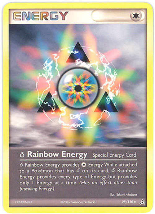 Pokemon Card - Holon Phantoms 98/110 - RAINBOW ENERGY (uncommon)
