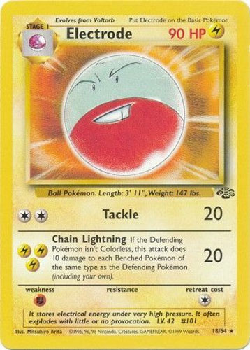 Pokemon Card - Jungle 18/64 - ELECTRODE (rare)
