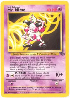 Pokemon Card - Jungle 22/64 - MR. MIME (rare)