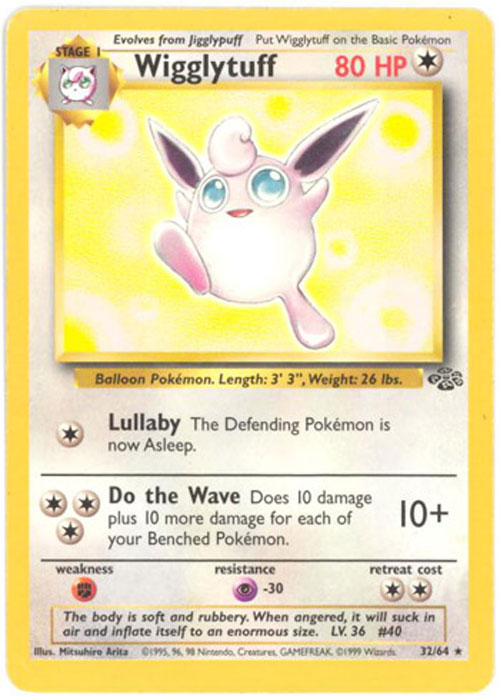 Pokemon Card - Jungle 32/64 - WIGGLYTUFF (rare)