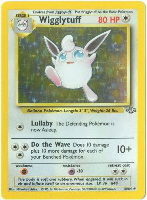 Pokemon Card - Jungle 16/64 - WIGGLYTUFF (holo-foil)