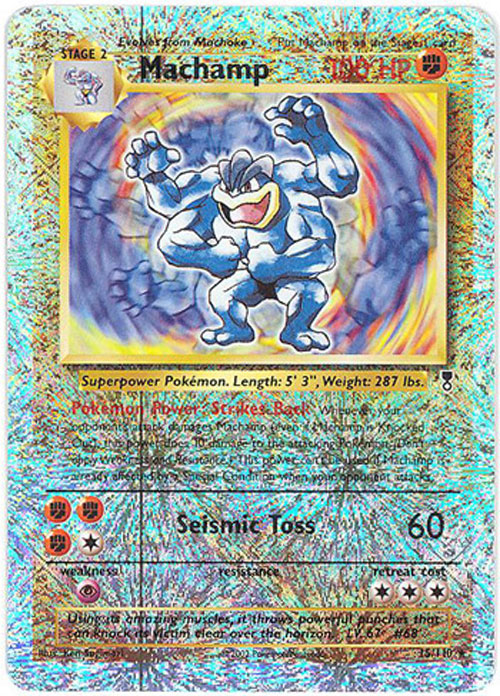 Pokemon Card Legendary Collection 15 110 Machamp Reverse Holo NM Mint