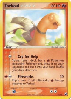 Pokemon Card - Legend Maker 27/92 - TORKOAL (rare)