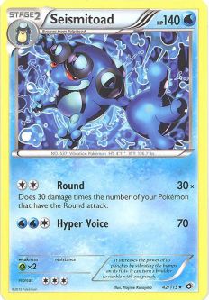 Pokemon Card - B&W: Legendary Treasures 42/113 - SEISMITOAD (rare)