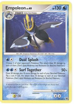 Pokemon Card - Majestic Dawn 17/100 - EMPOLEON Lv.49  (rare)