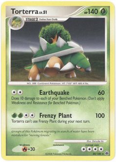 Pokemon Card - Majestic Dawn 30/100 - TORTERRA Lv.51 (rare)