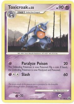 Pokemon Card - D&P: Majestic Dawn 31/100 - TOXICROAK Lv.32 (rare)