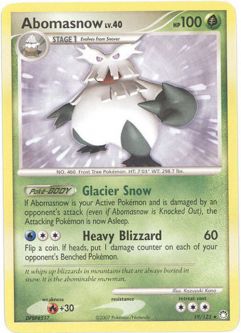 Pokemon Card - Mysterious Treasures 19/123 - ABOMASNOW Lv.40 (rare)