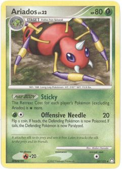 Pokemon Card - D&P: Mysterious Treasures 20/123 - ARIADOS Lv.32 (rare)