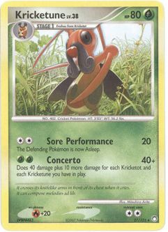 Pokemon Card - D&P: Mysterious Treasures 27/123 - KRICKETUNE Lv.38 (rare)