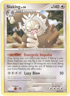 Pokemon Card - D&P: Mysterious Treasures 34/123 - SLAKING Lv.56 (rare)
