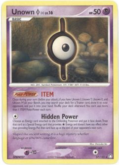 Pokemon Card - Mysterious Treasures 37/123 - UNOWN I Lv.16 (rare)